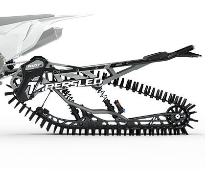 Features: 2025 Timbersled RIOT 3 | Snow Bike Conversion System