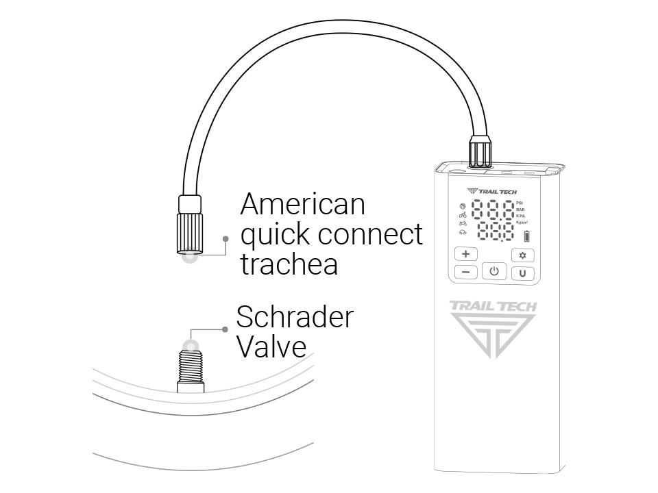 Schrader valve connection