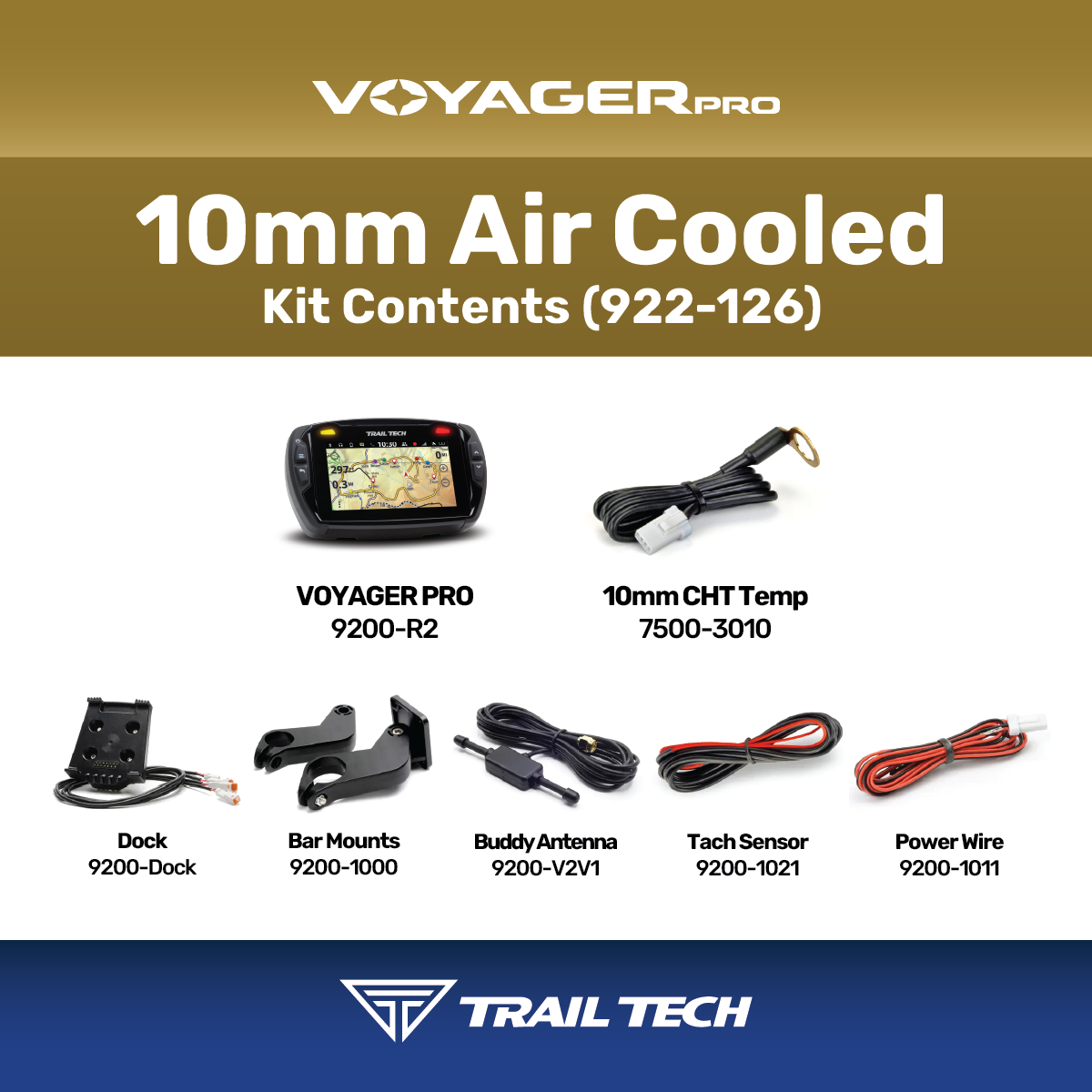 Voyager Pro Kit, 10mm Air Cooled | Trail Tech Voyager Pro Kit, 10mm Air Cooled | Trail Tech