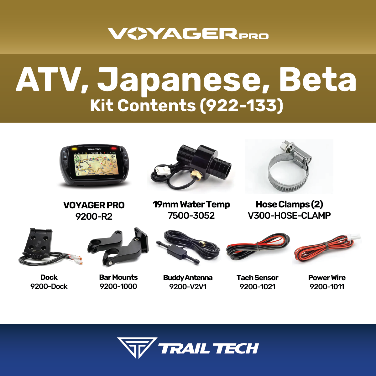 Voyager Pro Kit, Generic, ATV, Japanese, Beta | Trail Tech Voyager Pro Kit, Generic, ATV, Japanese, Beta | Trail Tech