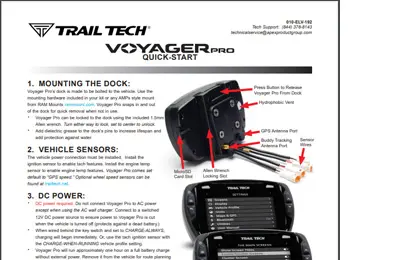Voyager Pro Quick Start Instructions