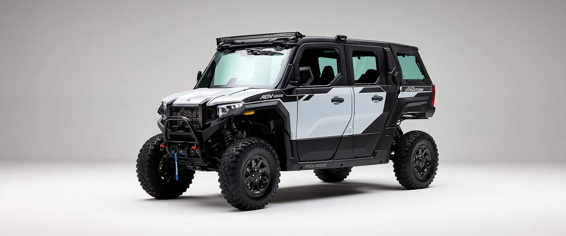 2027 Polaris XPEDITION ADV 5 NorthStar side-by-side in the Ghost White Metallic colorway.
