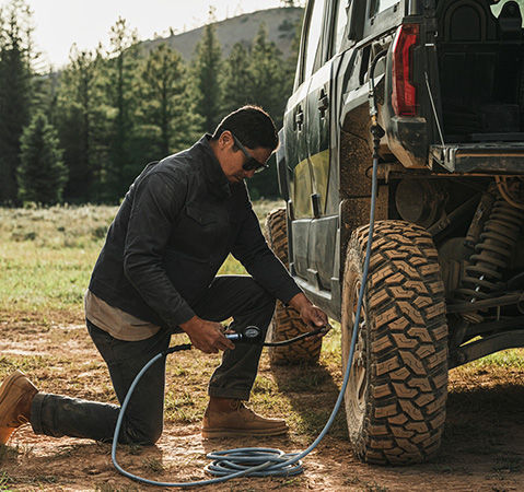 On-demand compressed air on a 2027 Polaris XPEDITION XP side-by-side.