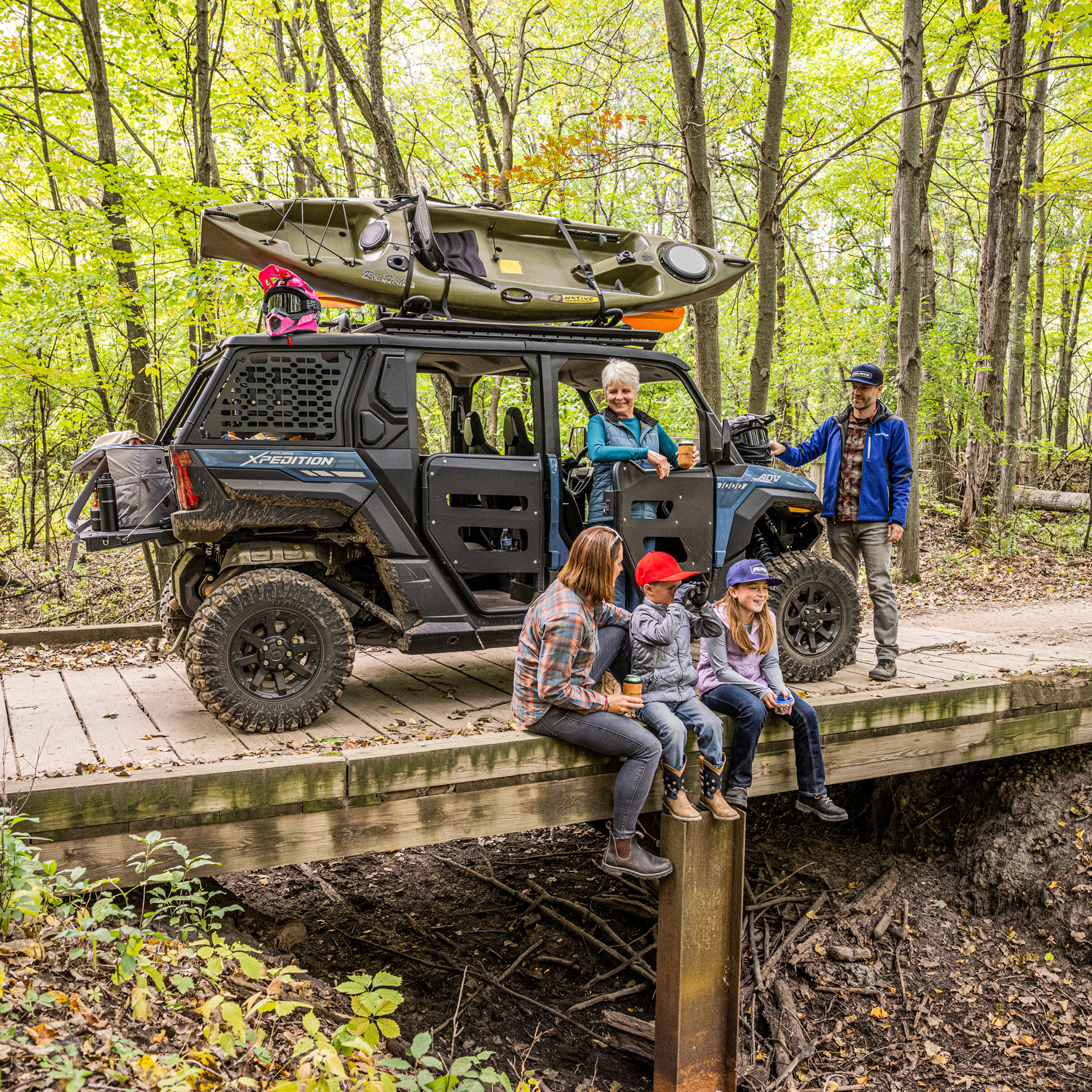 Skeleton Half Doors for POLARIS XPEDITION, Rear, Steel, Set of 2