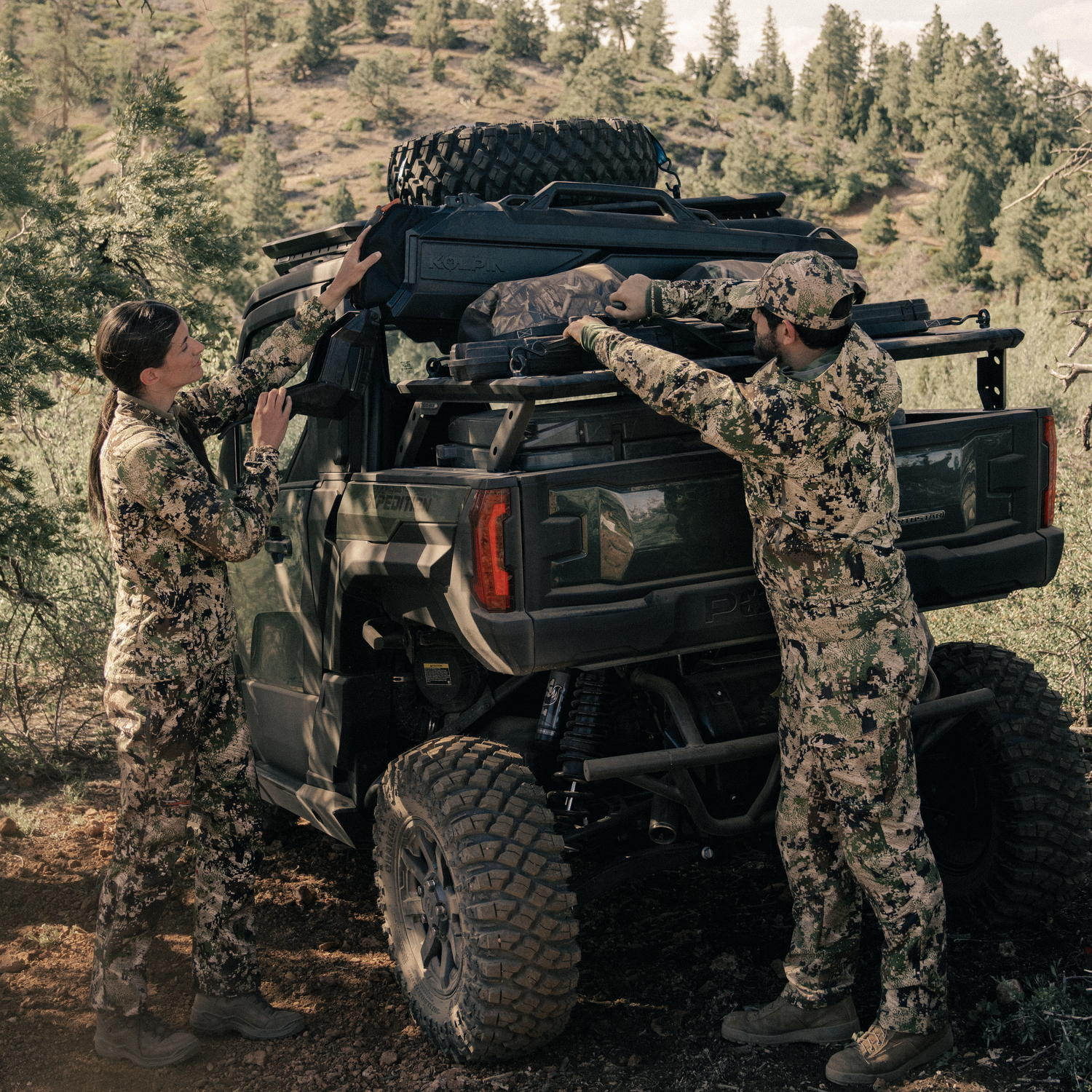 Rhino-Rack® Rear Bed Rack (Polaris XPEDITION XP and XP 5) and Roof
